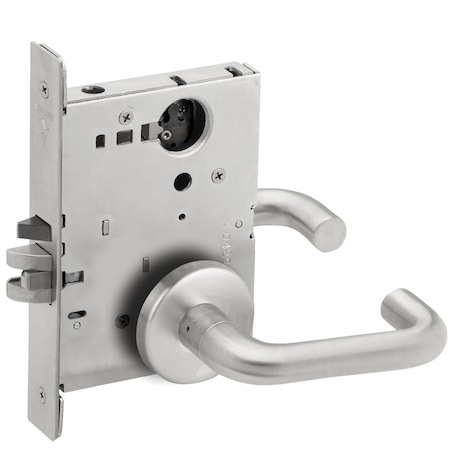 SCHLAGE Grade 1 Classroom Security Mortise Lock, Less Cylinder, 03 Lever, B Rose, Satin Stainless Steel Fini L9071L 03B 630
